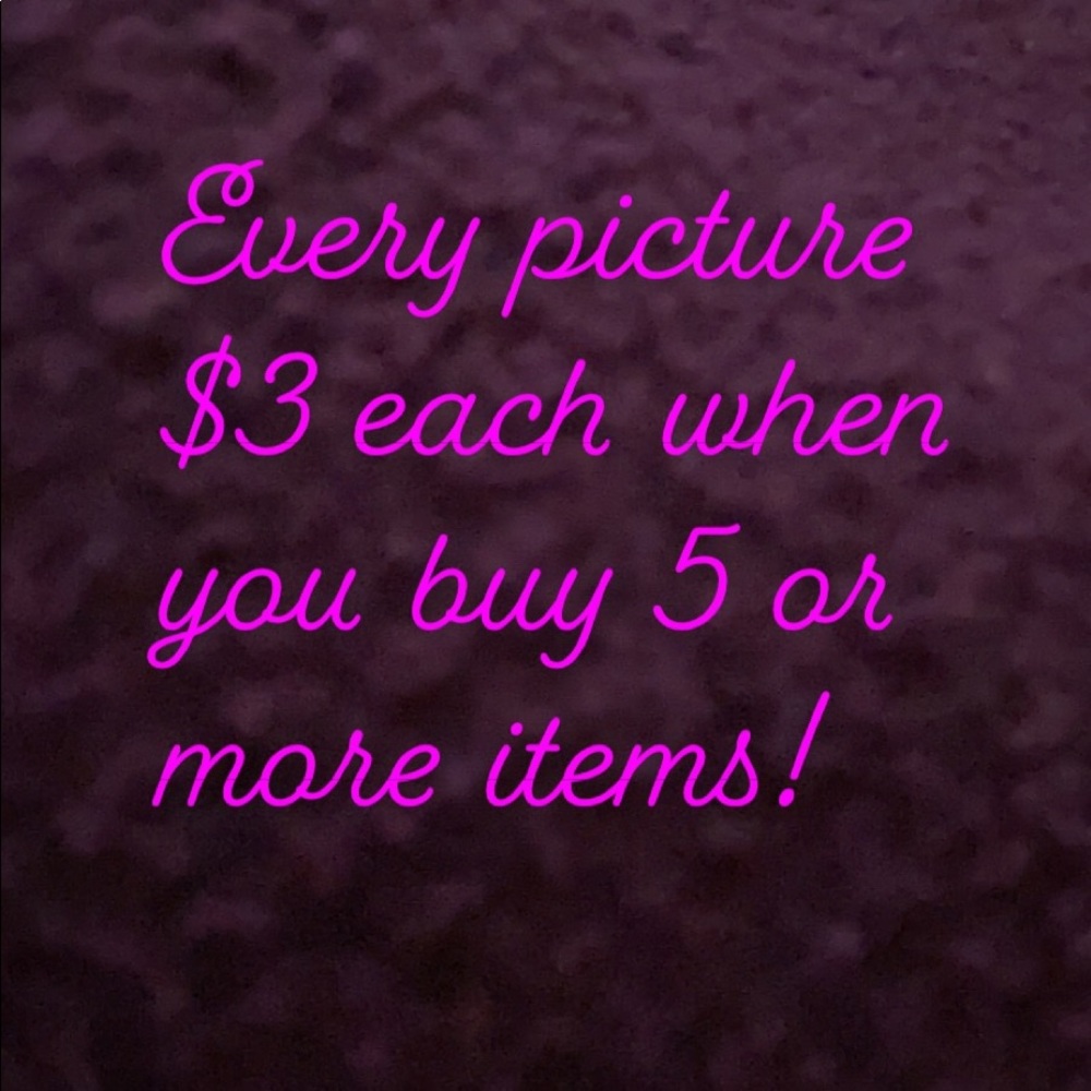 Everything $3/ea wyb 5 + clothing only